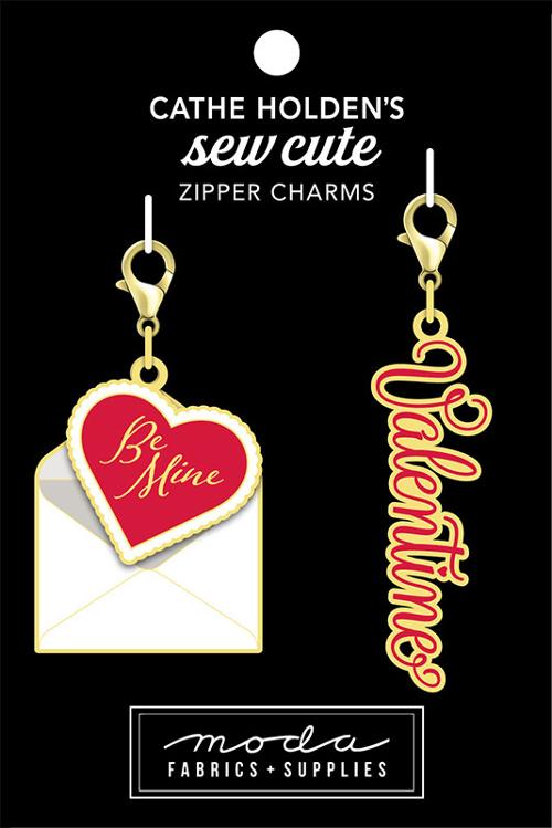Seam Ripper/Heart Zipper Pull or Sewing Charm by Cathe Holden