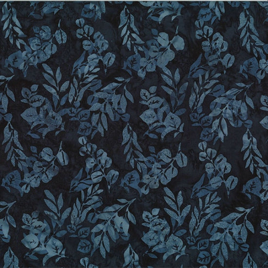 Hoffman Bali Batik Quilt Fabric - Mixed Foliage in Moonstruck Blue -  T2395-524