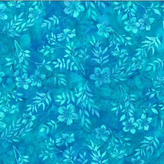 Blue Shells Batik Cotton Fabric