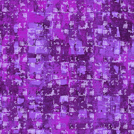 108" Glaze Quilt Backing Fabric - Abstract Squares in Purple - 3476-55