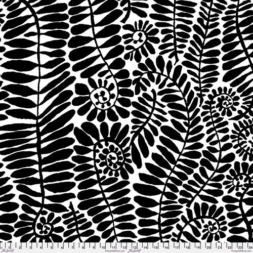 108" Kaffe Fassett Collective February 2025 Quilt Backing Fabric - Fronds in Black - QBBM005.BLACK