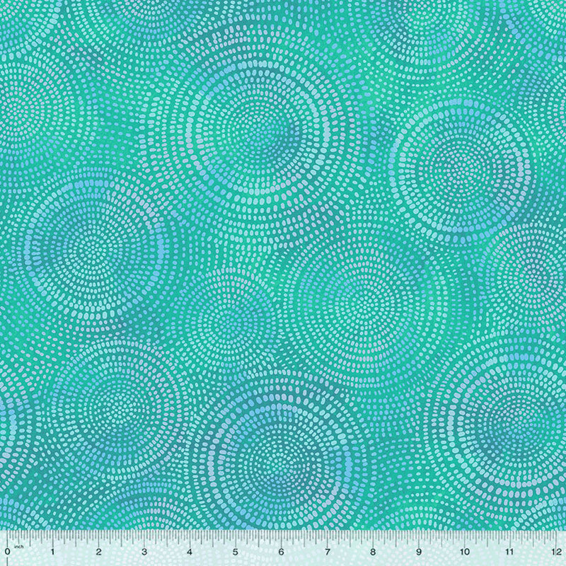 108" Radiance Quilt Backing Fabric - Cyan Blue/Green - 53728W-10