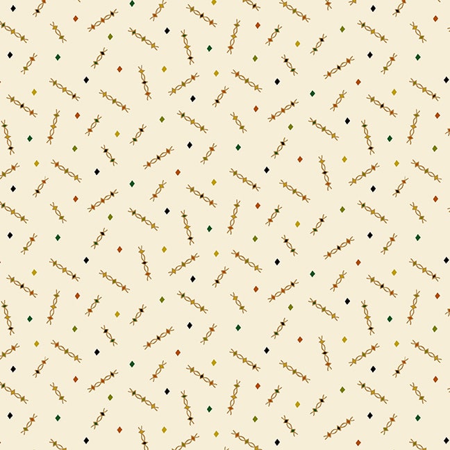 108" Spiced Favorites Quilt Backing Fabric by Kim Diehl - Confetti Sprinkles in Wheat Cream - 1831-40