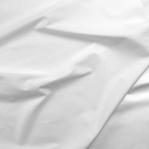 118" Cotton Sateen in White, 300 Thread Count - 19100