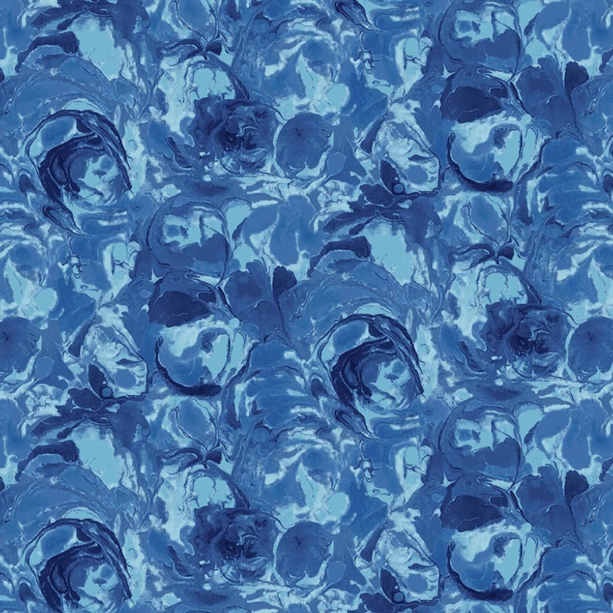 118" Vortex Digital Quilt Backing Fabric - Blue Lagoon - 1818-41