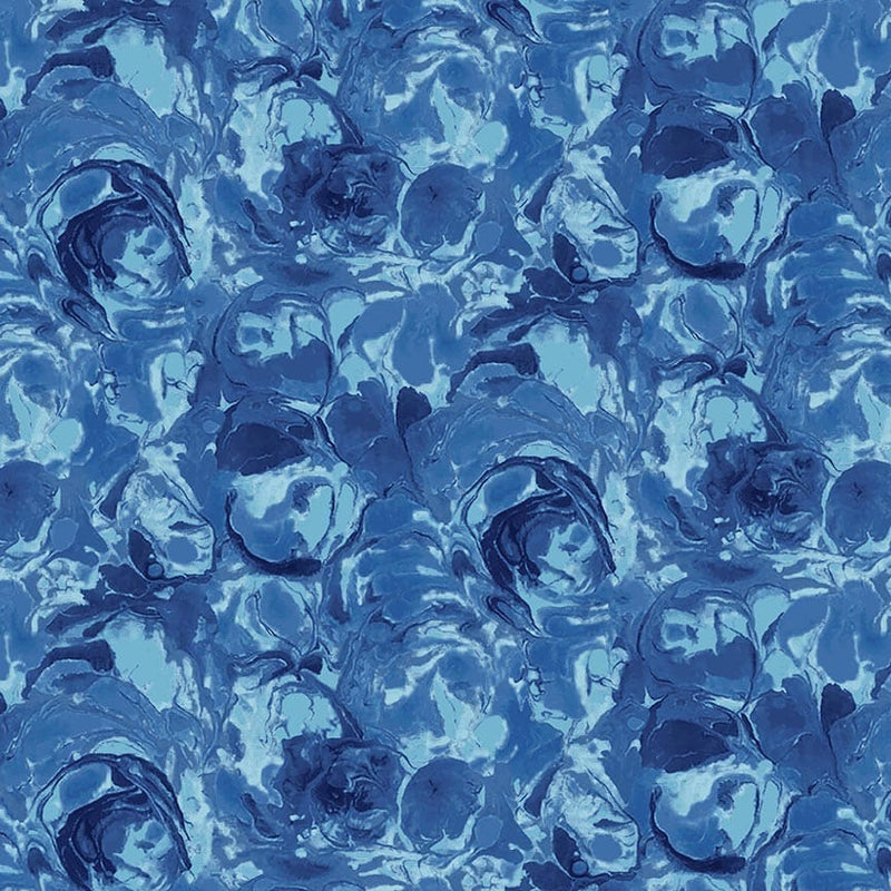 118" Vortex Digital Quilt Backing Fabric - Blue Lagoon - 1818-41