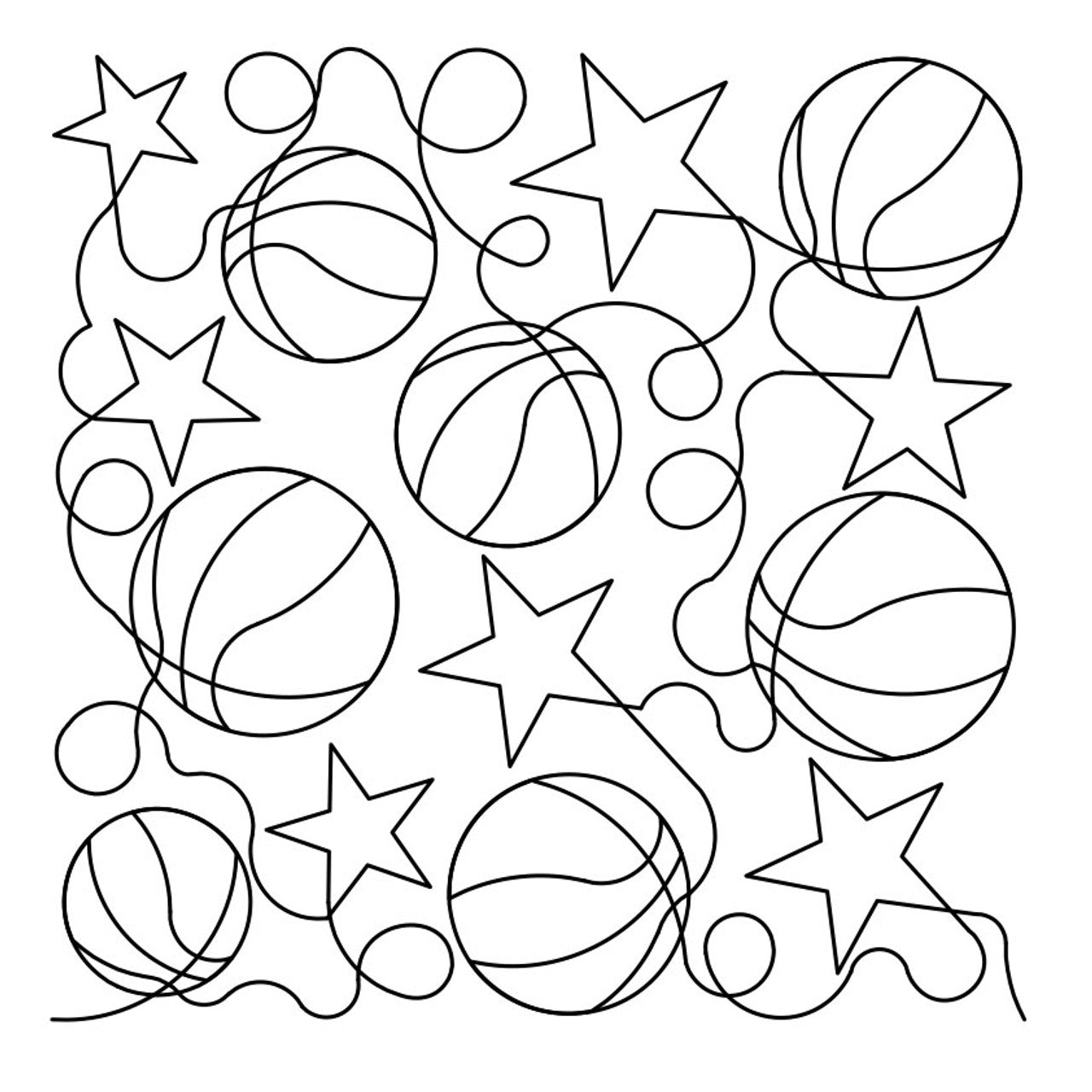 Longarm Pattern (not for sale): Basketball Stars