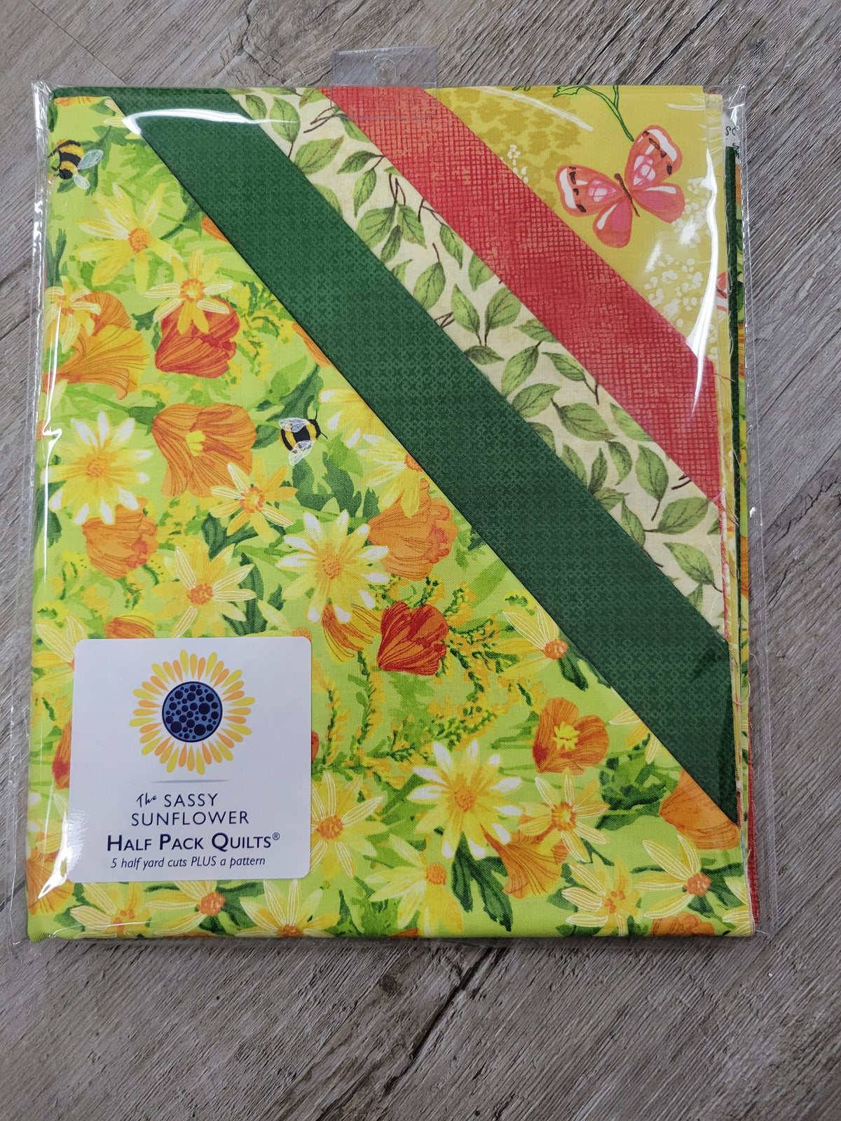 Bees and Butterflies - The Sassy Sunflower Half Pack Quilts™ Kit