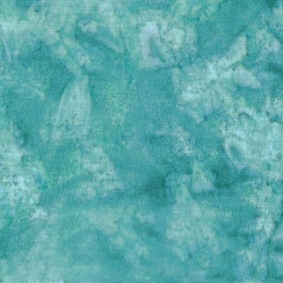 2024 Hoffman Challenge Fresh Meadow Batik Quilt Fabric - Bali Watercolors in Seamist Teal - 1895-174