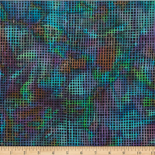 2024 Hoffman Challenge Fresh Meadow Batik Quilt Fabric - Double Line in Spectrum Multi - W2560-657-Spectrum