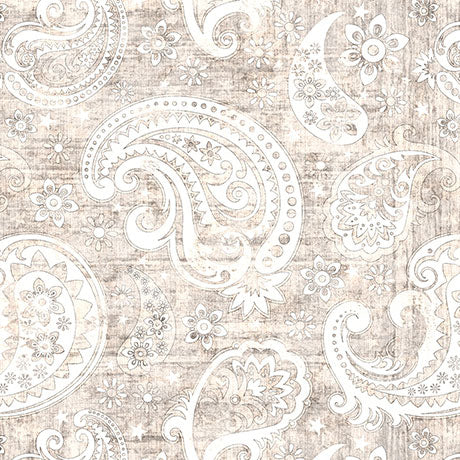 American Tapestry Quilt Fabric - Paisley in Gray - 2600 30870 K