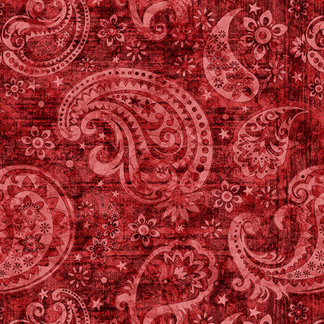 American Tapestry Quilt Fabric - Paisley in Red - 2600 30870 R