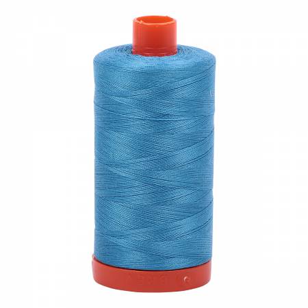 Aurifil 50 wt cotton thread, 1300m, Bright Teal (1320)