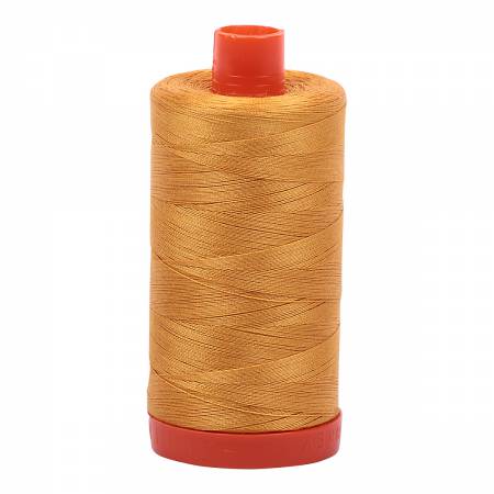 Aurifil 50 wt cotton thread, 1300m, Orange Mustard (2140)