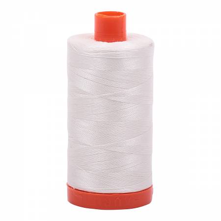 Aurifil 50 wt cotton thread, 1300m, Sea Biscuit (Off White) (6722)