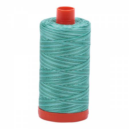 Aurifil 50 wt cotton thread, 1300m, Variegated Creme de Menthe - 4662