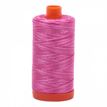 Aurifil 50 wt cotton thread, 1300m, Variegated Pink Taffy - 4660