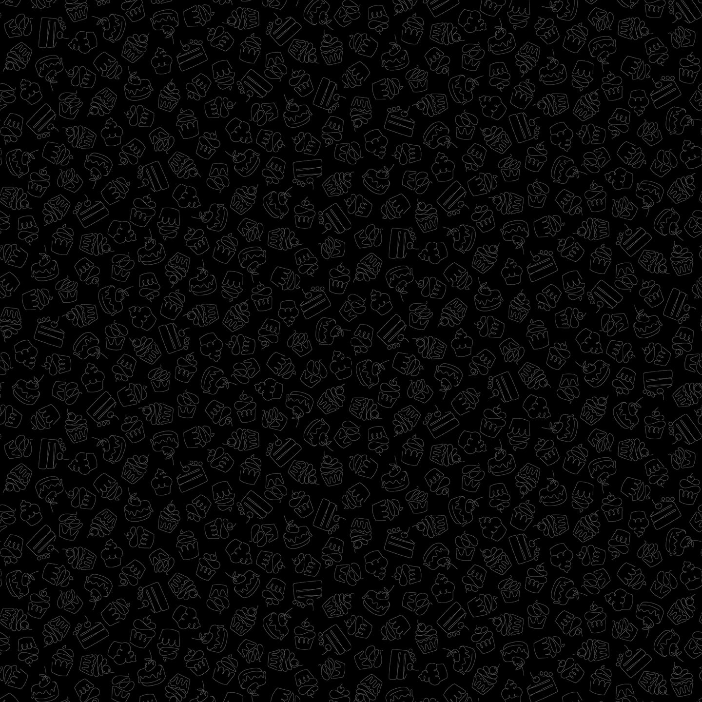 Back in Black Quilt Fabric - Cupcakes in Black - 1608-99B