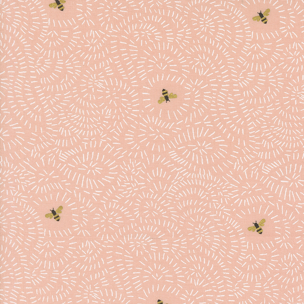 Bee Garden Quilt Fabric - Twists and Turns in Rose Pink - 48415 17M