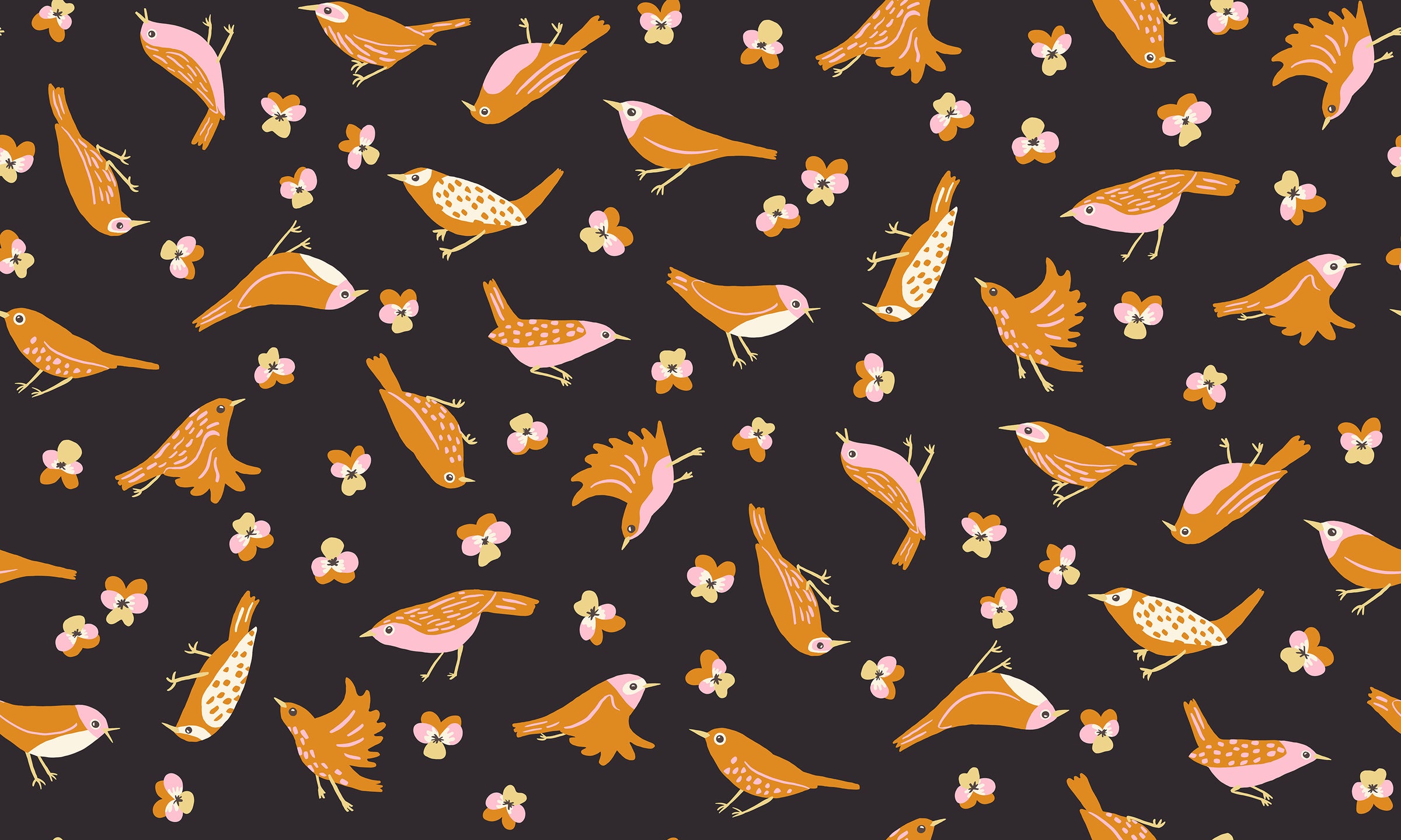 Bird is the Word Quilt Fabric by Ruby Star Society - Migration in Soft Black - RS3076 17