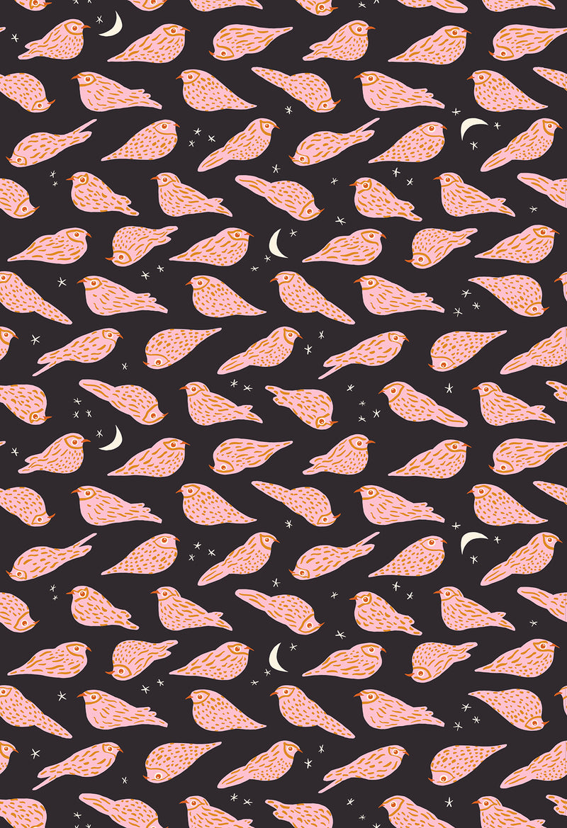 Bird is the Word Quilt Fabric by Ruby Star Society - Whippoorwill in Soft Black - RS3078 16