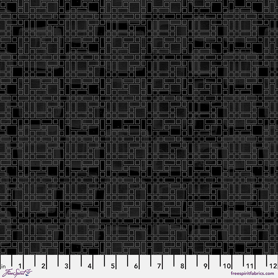 Black and White Musical Quilt Fabric - Alto in Black - PWKP063.BLACK