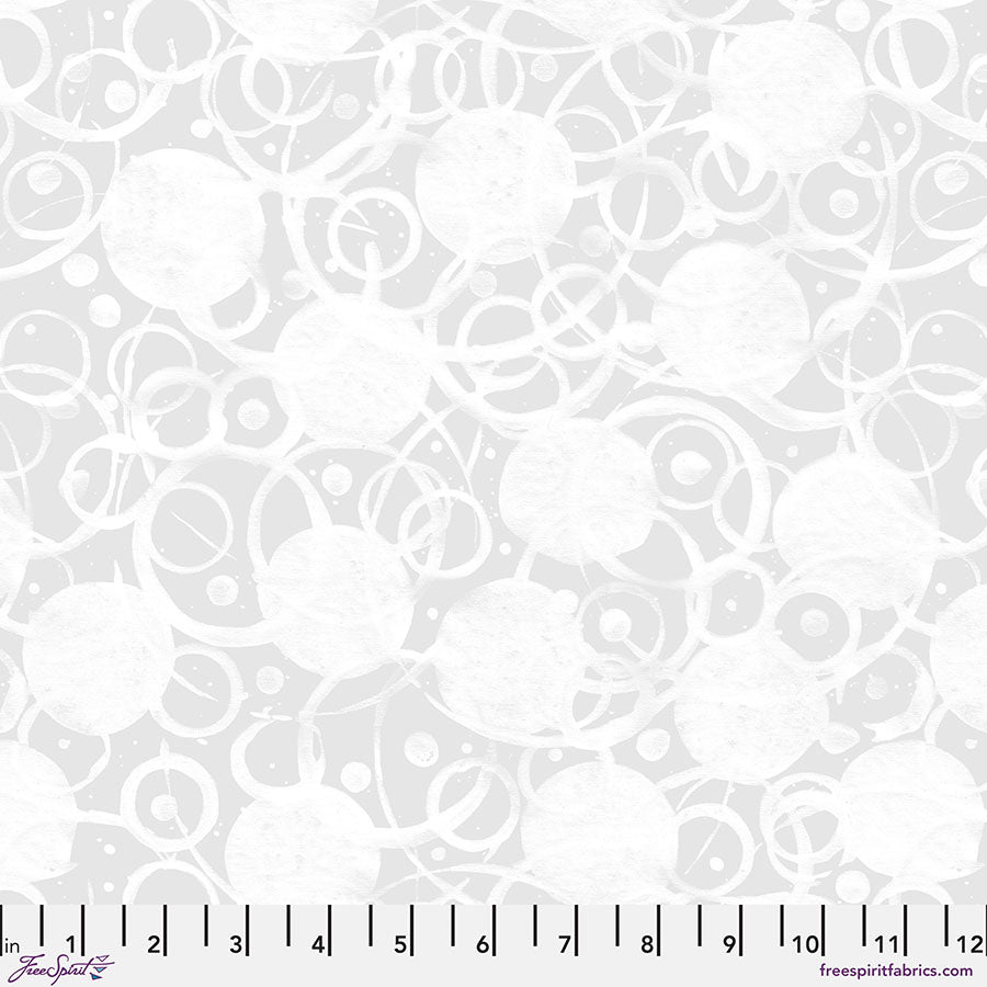 Black and White Musical Quilt Fabric - Brio in White - PWKP062.WHITE