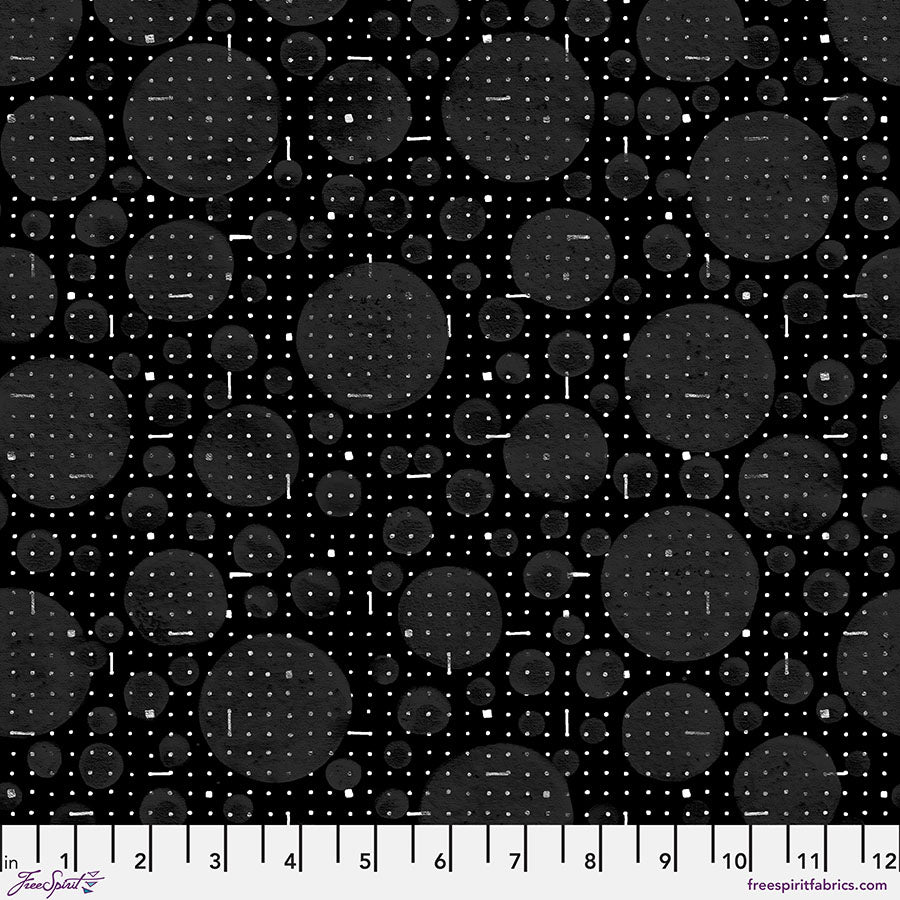 Black and White Musical Quilt Fabric - Poco in Black - PWKP064.BLACK