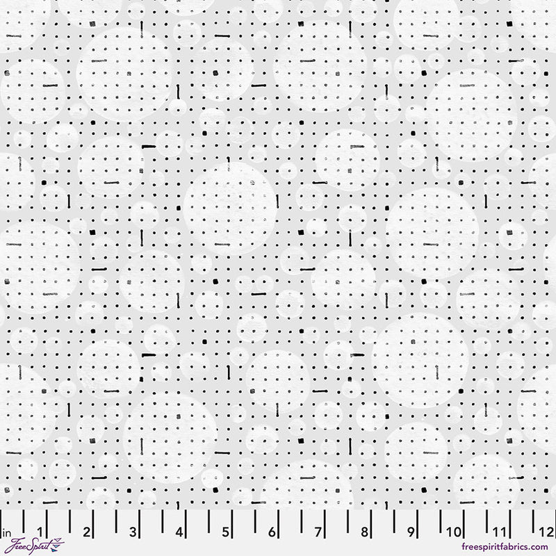 Black and White Musical Quilt Fabric - Poco in White - PWKP064.WHITE