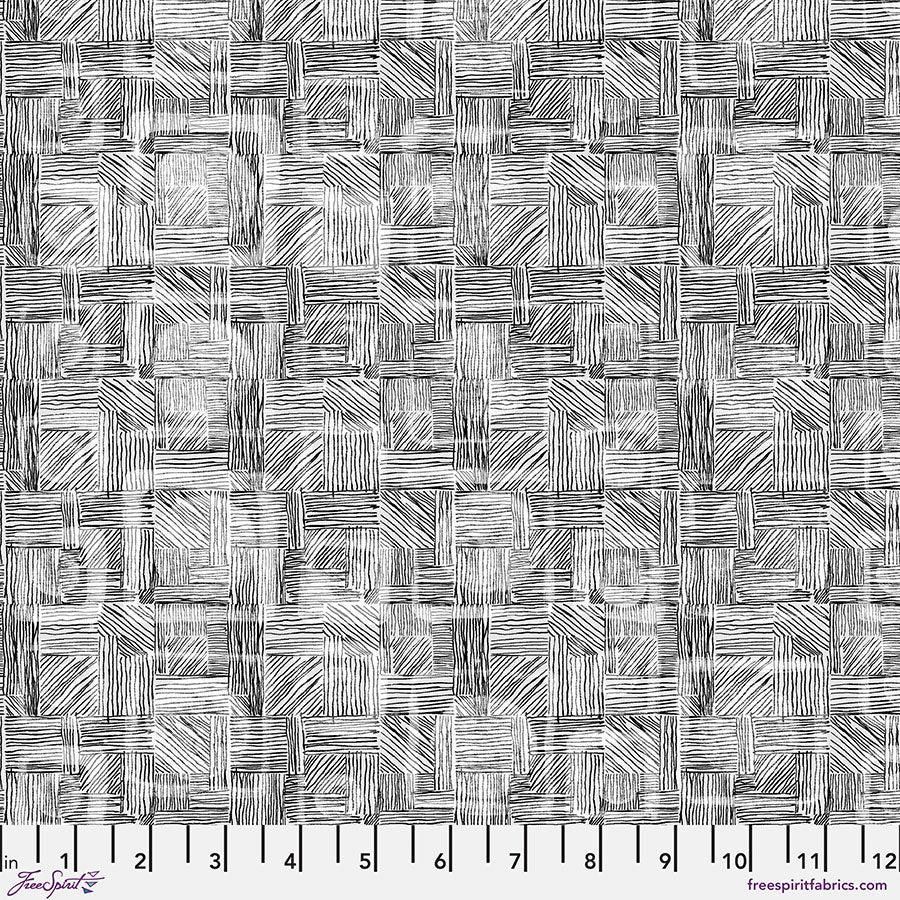 Black and White Musical Quilt Fabric - Prima in White - PWKP066.WHITE