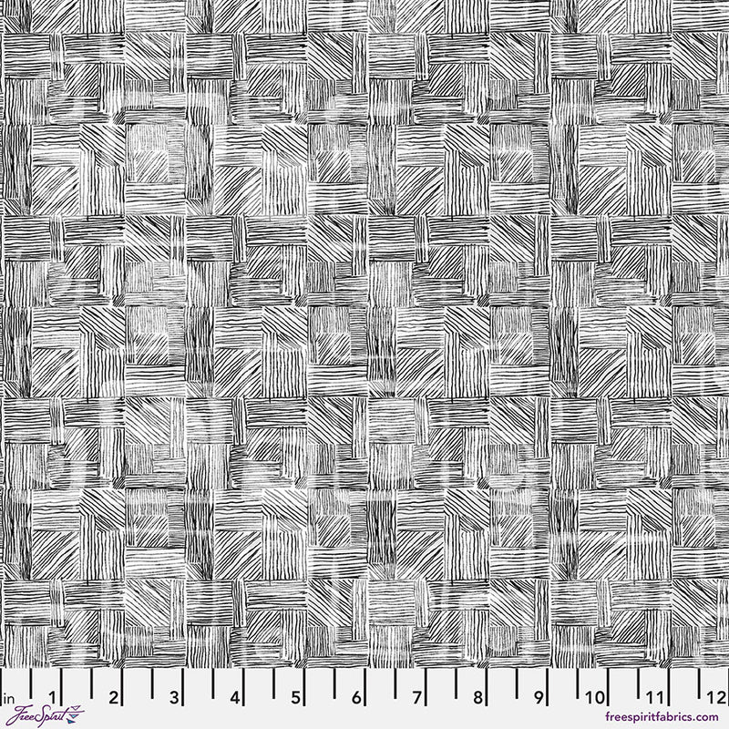 Black and White Musical Quilt Fabric - Prima in White - PWKP066.WHITE