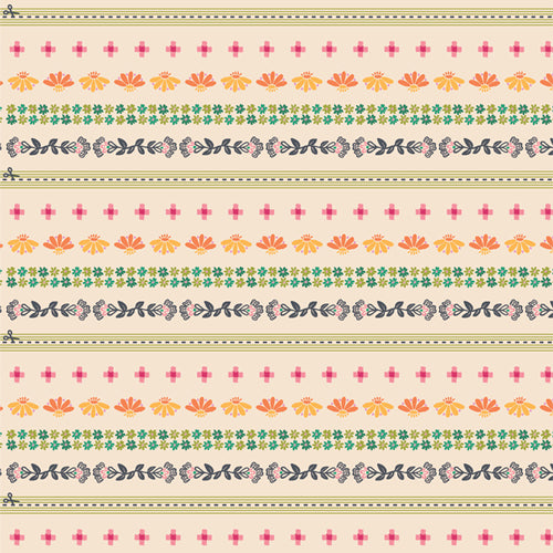 Bound 2.5 Edition Fabric - Home Bound (Floral) from Abode in Cream/Multi  - BINABO54