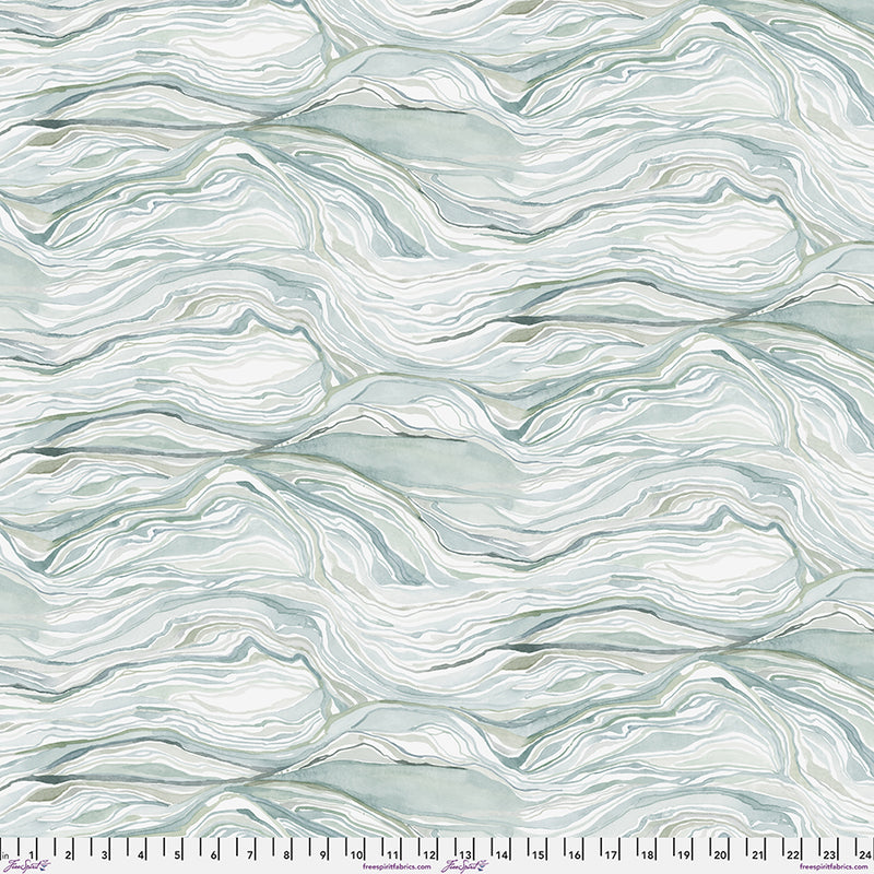 Brushstrokes Quilt Fabric - Large Steady Hand in Misty Green - PWSR082.MISTY