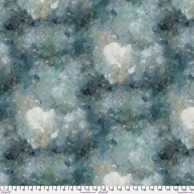 Brushstrokes Quilt Fabric - Mottled in Aegean Blue - PWSR084.AEGEANBLUE