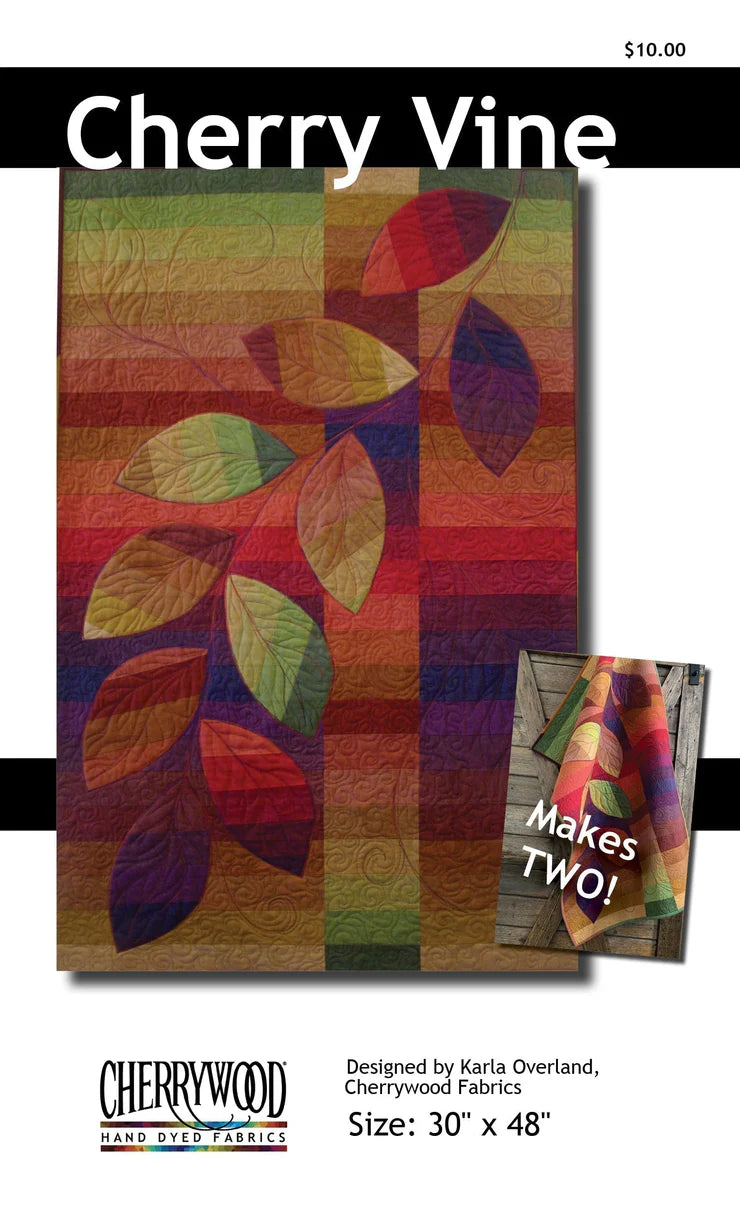 Cherrywood Hand Dyed Fabrics - Cherry Vine Quilt Kit