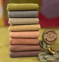 Cherrywood Hand Dyed Fabrics - Desert Dawn 8 Step Fat Quarter Bundle (Light shades) - 8 pieces