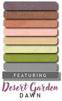 Cherrywood Hand Dyed Fabrics - Desert Dawn 8 Step Fat Quarter Bundle (Light shades) - 8 pieces