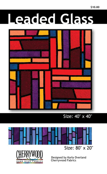 Cherrywood Hand Dyed Fabrics - Leaded Glass Quilt PATTERN ONLY