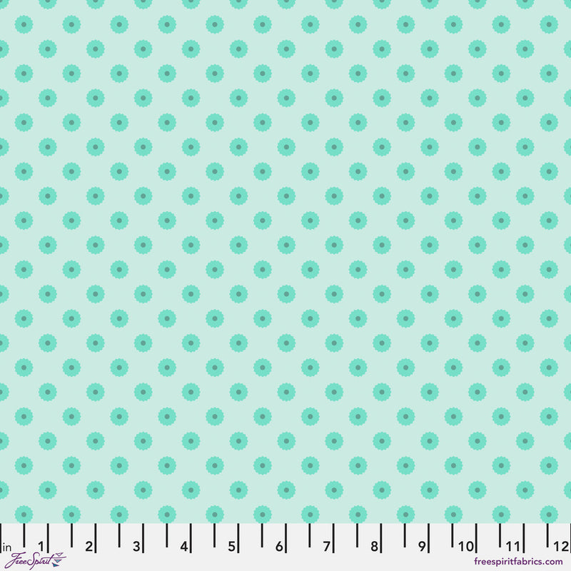 Chromatics Quilt Fabric - Blossom Dot in Mist Aqua - PWFS053.MIST