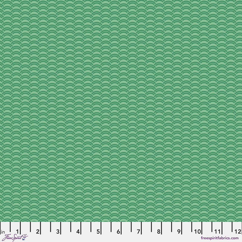 Chromatics Quilt Fabric - Crescent in Jade Green - PWFS061.JADE