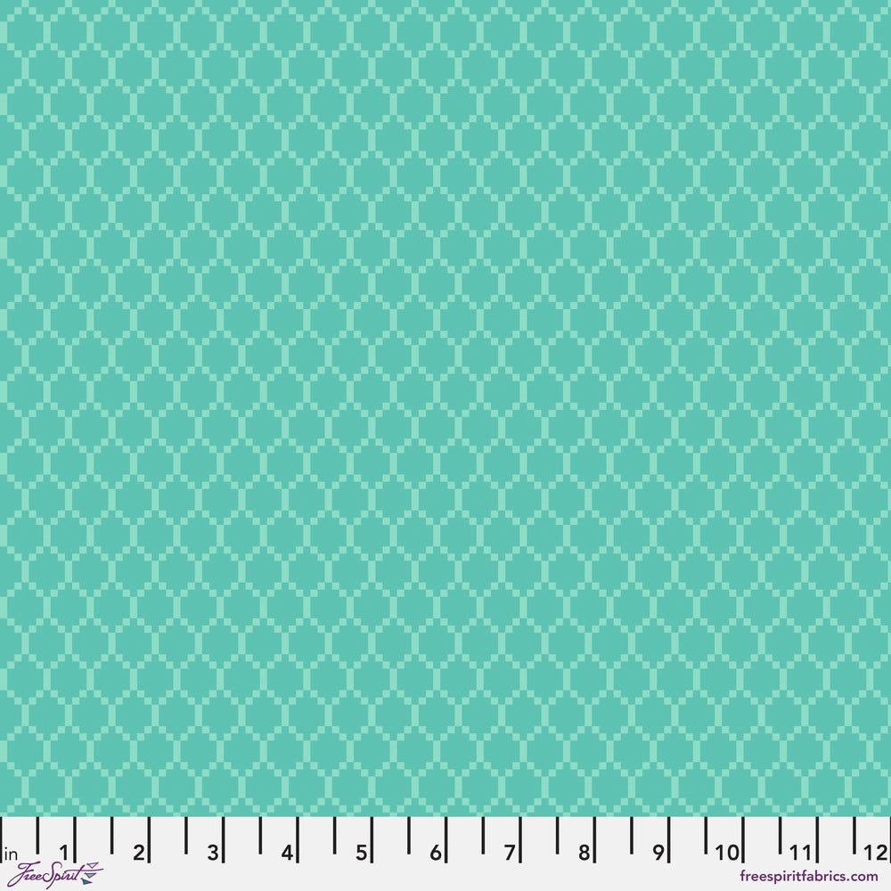 Chromatics Quilt Fabric - Diamonds in Aqua - PWFS057.AQUA