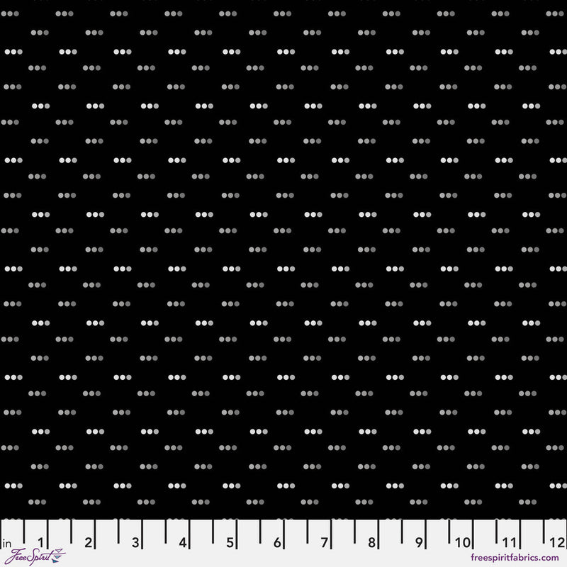 Chromatics Quilt Fabric - Dotty in Iron Black - PWFS056.IRON