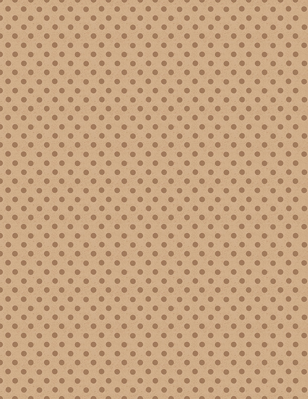 Coffee Life Quilt Fabric - Dots in Latte Tan - 1828-82676-222