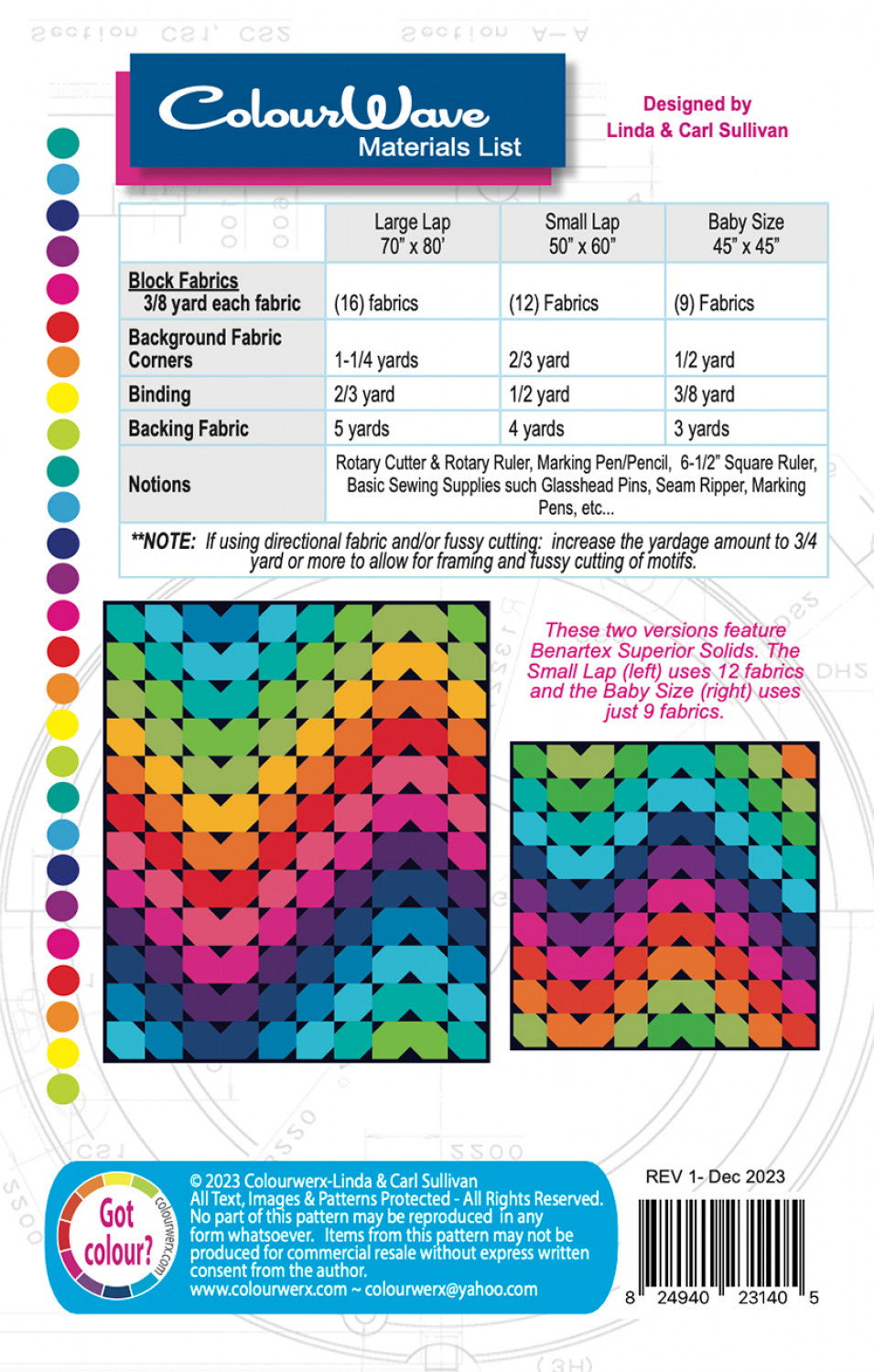 ColourWave Quilt Pattern from Colourwerx- CW-140