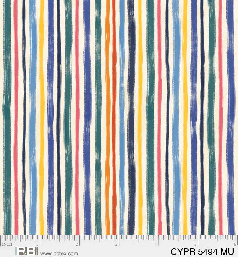 Cyprus Quilt Fabric - Stripe in Multi - CYPR 5494 MU