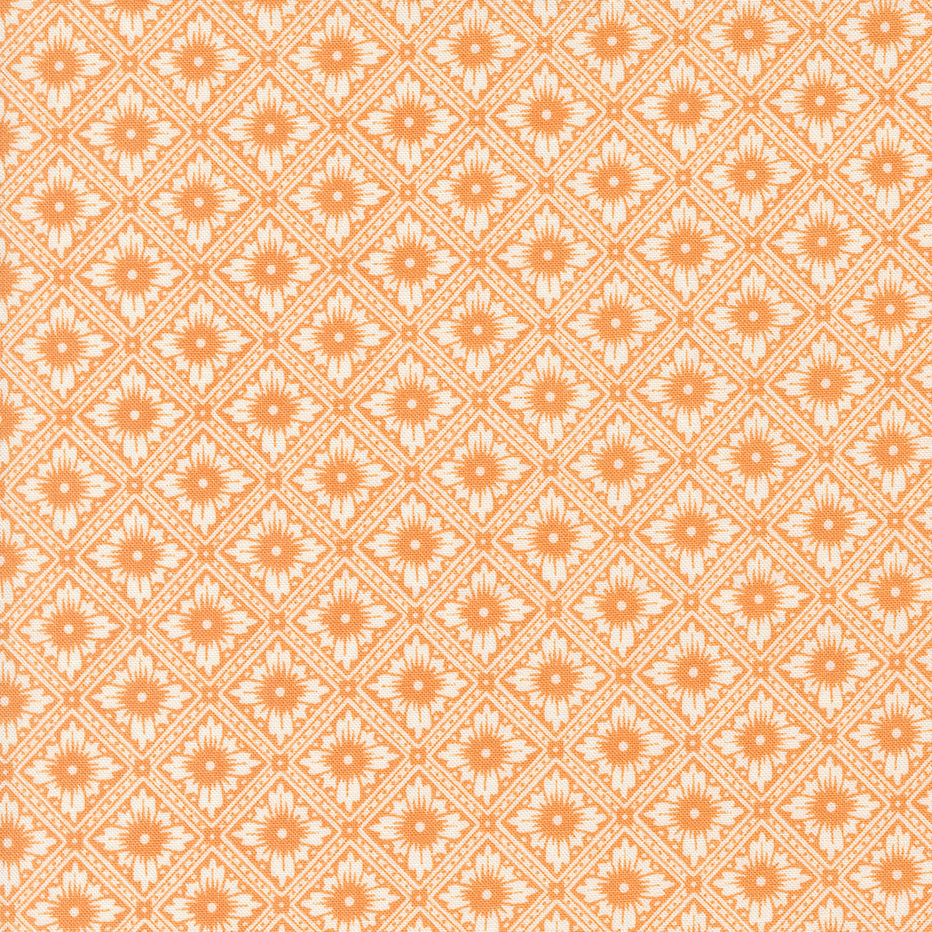 Denim and Daisies Quilt Fabric - Punched Tin in Butterscotch Orange - 35383 14