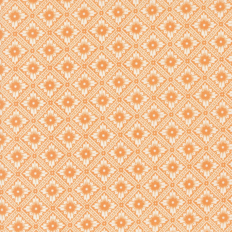 Denim and Daisies Quilt Fabric - Punched Tin in Butterscotch Orange - 35383 14