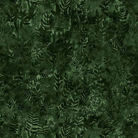 Dinoroars! Quilt Fabric - Foliage Texture in Evergreen - 2600 30815 F