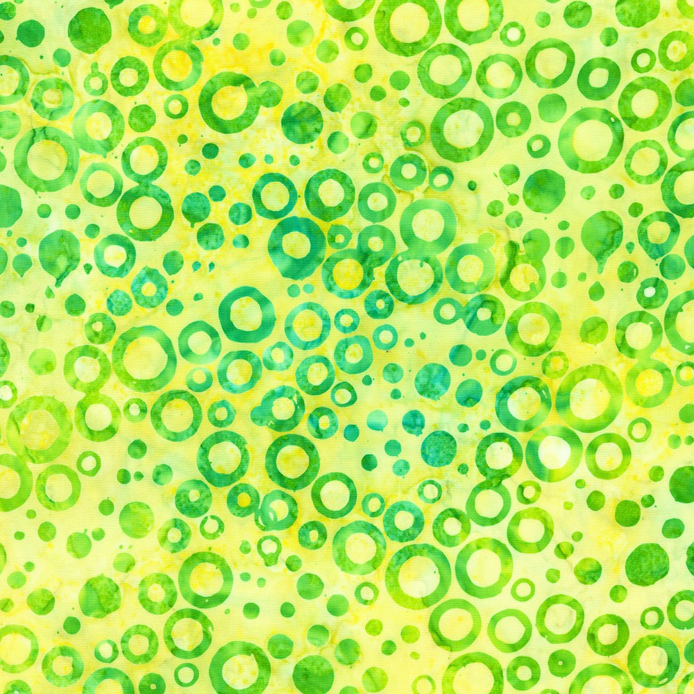 Dotted Batik Quilt Fabric - Circle Dots in Lemon Yellow - AMD-22658-137 LEMON