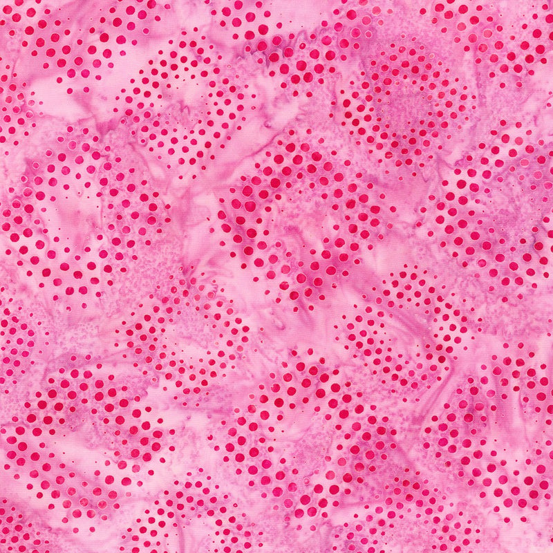 Dotted Batik Quilt Fabric - Dotted Diamonds in Primrose Pink - AMD-22657-104 PRIMROSE